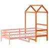 Techo de cama infantil madera maciza marrón 108x70x176.5 cm 3