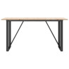Mesa de comedor marco O madera maciza pino y hierro 140x80x75cm 4