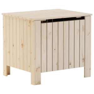 Caja de almacenaje con tapa RANA madera maciza pino 60x49x54 cm H