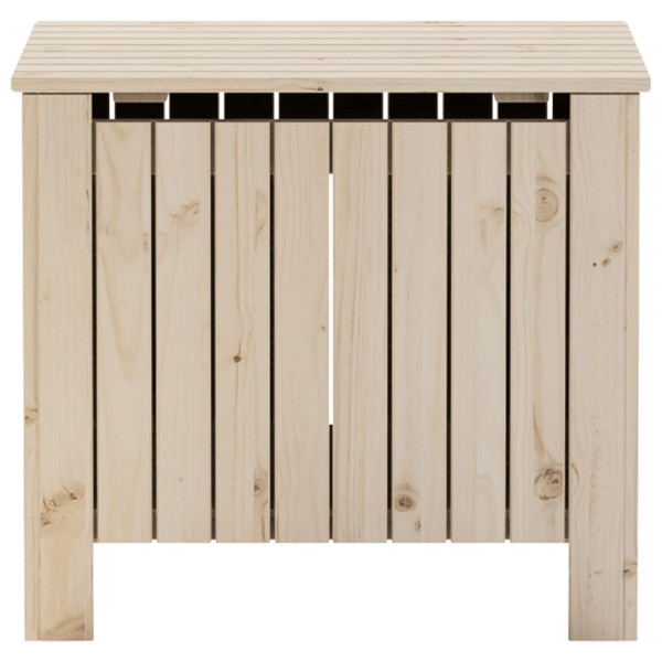 Caja de almacenaje con tapa RANA madera maciza pino 60x49x54 cm M 4