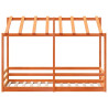Techo de cama infantil madera maciza marrón 75x190 cm 4