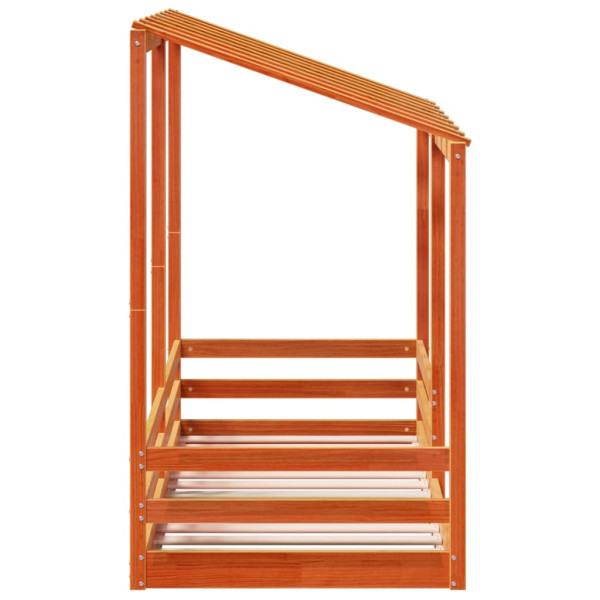 Techo de cama infantil madera maciza marrón 75x190 cm M 5