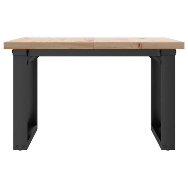 Mesa de centro marco O madera maciza pino y hierro 70x70x40.5cm M 4