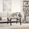 Mesa de centro marco Y madera maciza pino y hierro 80x80x45.5cm 3