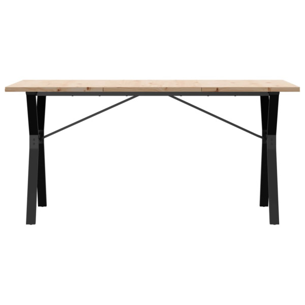 Mesa de jantar estrutura em Y 140x80x75.5cm pinho/aço M 4