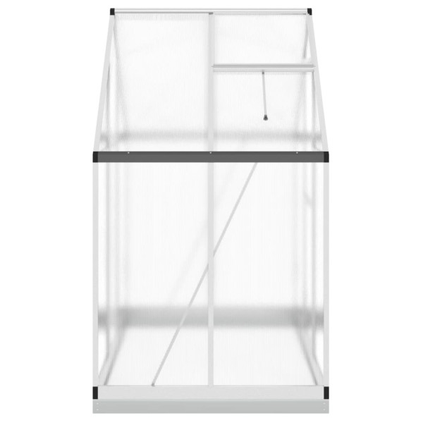 Invernadero con marco base aluminio plateado 169x114x202 cm M 4