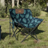 Sillas de camping con bolsillo plegable 2 uds estampado hojas 1