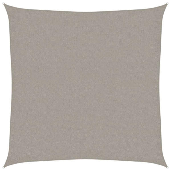 Para-sol vela quadrado 160 g/m² 3.6x3.6 m PEAD cinza-claro M 2