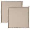 Almofadas assento de jardim 2 pcs 45x45x2 cm cinza-acastanhado 2