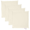 Almofadas de assento de jardim 4 pcs 45x45x2 cm cor creme 2
