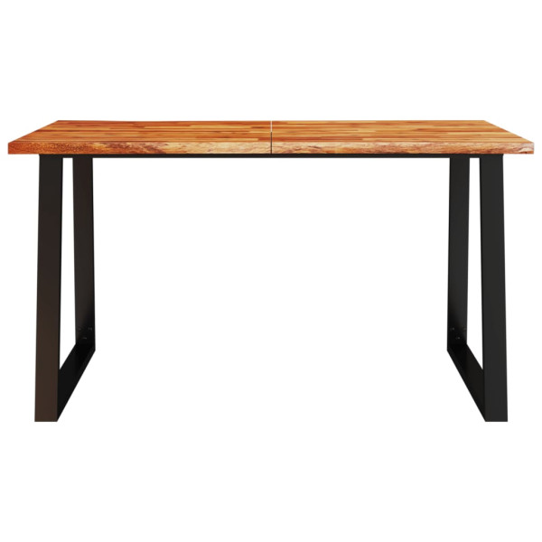 Mesa de jantar c/ bordas vivas 140x80x75 cm acácia maciça M 4