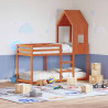Telhado cama infantil 60x89x134.5 cm pinho maciço castanho-mel 1