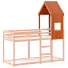 Telhado cama infantil 55x99x139.5 cm pinho maciço castanho-mel 3