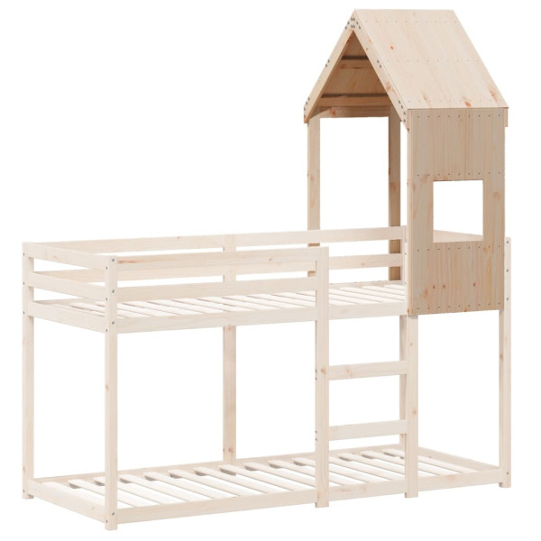 Telhado de cama infantil 55x99x139.5 cm madeira de pinho maciça M 3