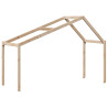 Telhado de cama infantil 213x85.5x144.5 cm madeira pinho maciça 2