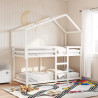 Telhado de cama infantil 213x95.5x144.5 cm pinho maciço branco 1
