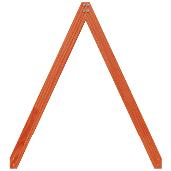 Telhado cama infantil 199x95.5x88 cm pinho maciço castanho mel M 5