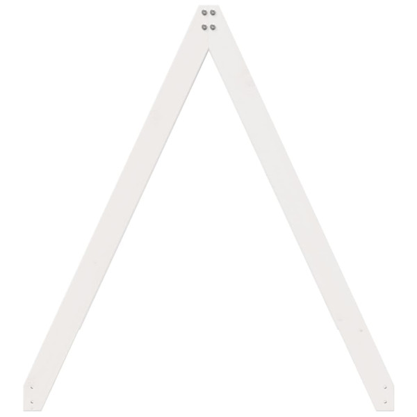 Telhado de cama infantil 203x80.5x142 cm pinho maciço branco M 5