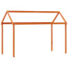 Techo de cama infantil madera maciza marrón 217x85.5x154 cm 2