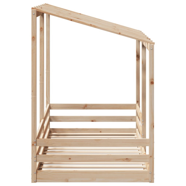 Cama para niños con techo madera maciza de pino 80x200 cm M 5