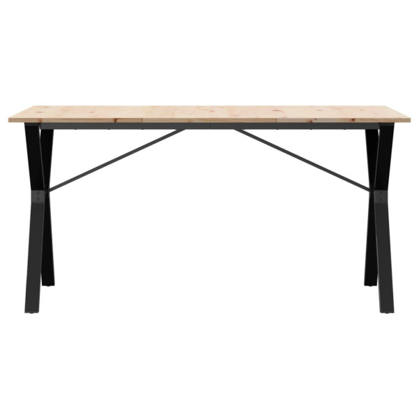 Mesa de jantar estrutura em Y 160x80x75cm pinho e aço M 4