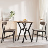 Mesa de jantar estrutura em Y 80x50x75.5 cm pinho/aço 3