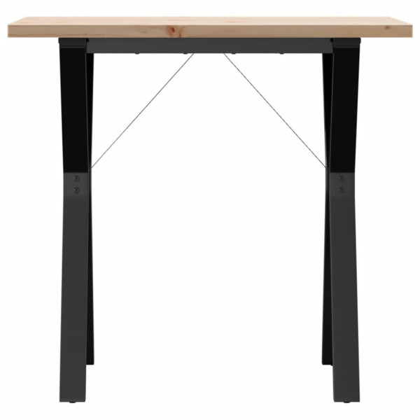 Mesa de jantar estrutura em Y 80x50x75.5 cm pinho/aço M 4