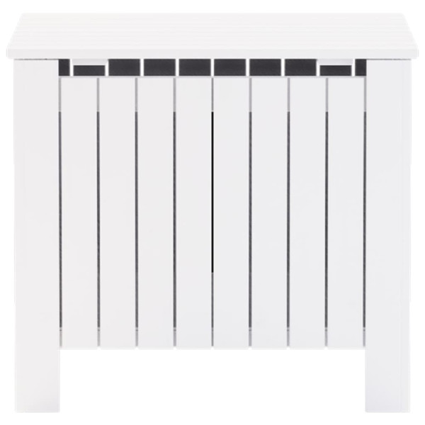 Caja de almacenaje y tapa RANA madera maciza blanca 60x49x54 cm M 4