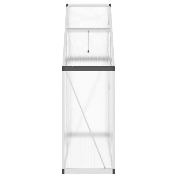 Estufa com estrutura de base 169x58x195 cm alumínio prateado M 4