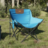 Sillas de camping con bolsillo plegables 2 unidades azul claro 1