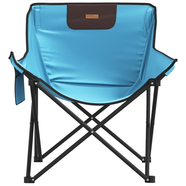 Sillas de camping con bolsillo plegables 2 unidades azul claro M 5