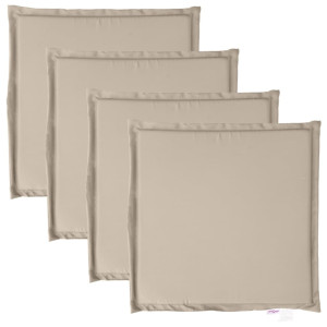 Almofadas assento de jardim 4 pcs 45x45x2 cm cinza-acastanhado H