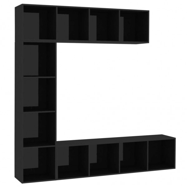 Sillas de comedor 2 uds madera curvada y cuero sintético negro M 2