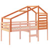 Techo de cama infantil madera maciza pino marrón 198x87x113 cm 3