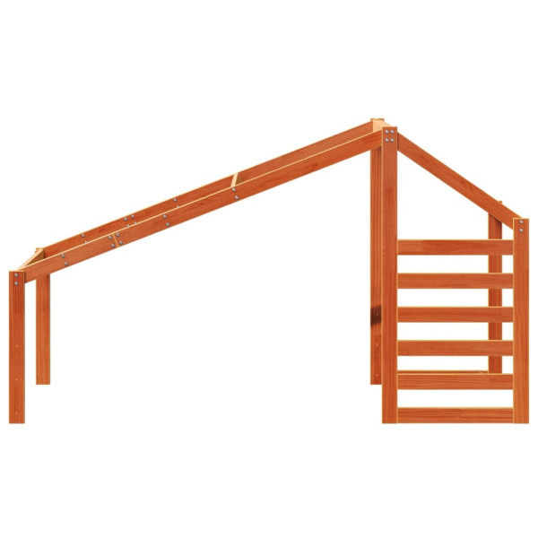 Techo de cama infantil madera maciza pino marrón 198x87x113 cm M 4