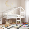 Techo de cama infantil madera maciza pino blanco 188x97x113 cm 1