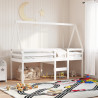 Telhado de cama infantil 209x95.5x88 cm pinho maciço branco 1