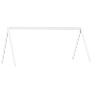 Techo de cama infantil madera maciza blanco 209x95.5x88 cm H