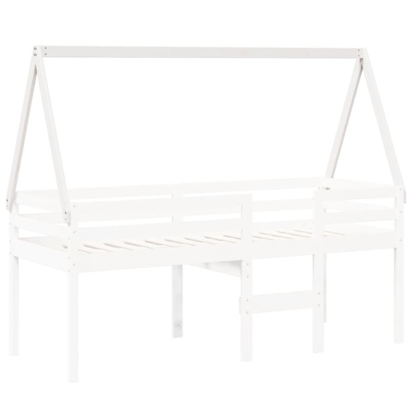 Telhado de cama infantil 209x95.5x88 cm pinho maciço branco M 3
