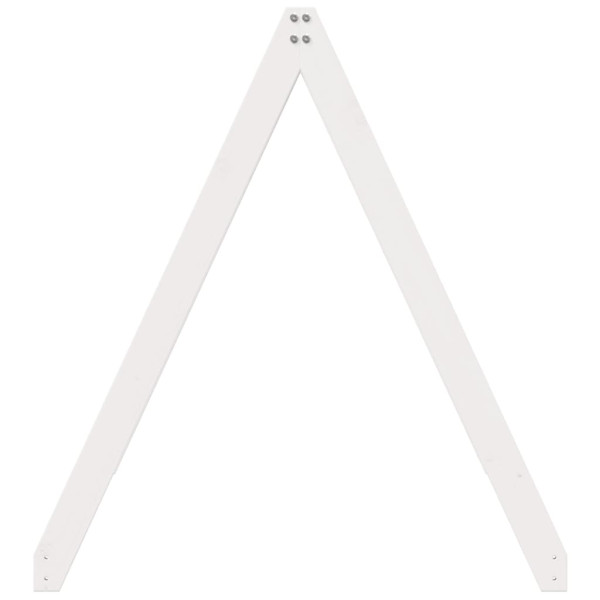 Techo de cama infantil madera maciza blanco 209x95.5x88 cm M 5