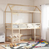 Techo de cama infantil madera maciza pino 217x95.5x159 cm 1