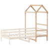 Techo de cama infantil madera maciza pino 98x70x176.5 cm 3