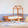 Techo de cama infantil madera maciza pino marrón 98x70x176.5 cm 1
