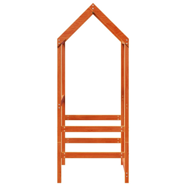 Telhado cama infantil 98x70x176.5 cm pinho maciço castanho-mel M 5