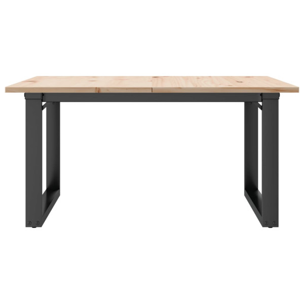 Mesa de centro marco O madera maciza pino y hierro 80x80x45 cm M 4