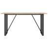 Mesa de comedor marco O madera maciza pino y hierro 160x80x75cm 4