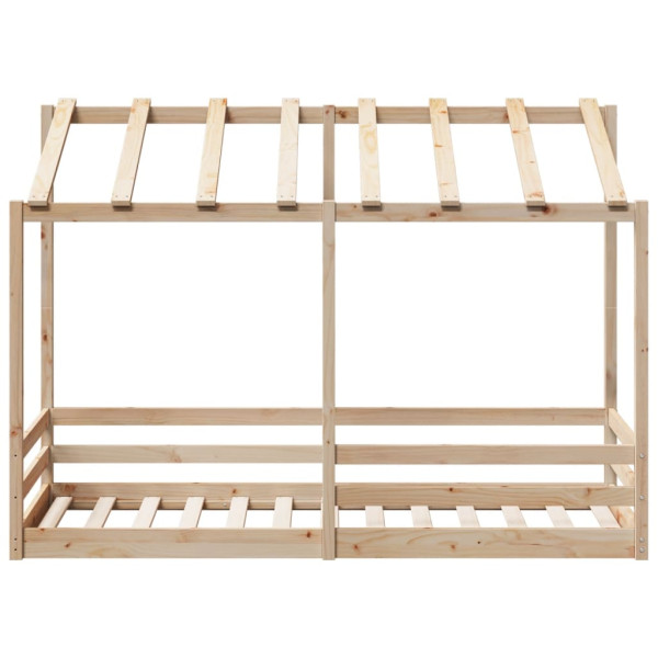 Cama infantil con techo madera maciza pino 90x190 cm M 4