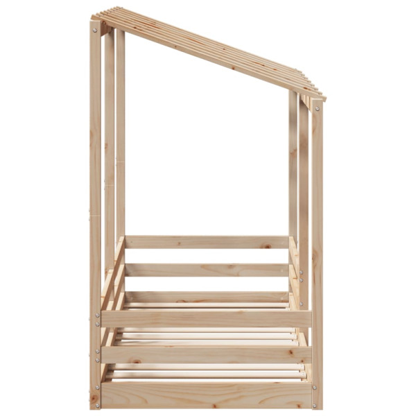 Cama infantil con techo madera maciza pino 90x190 cm M 5