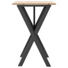 Mesa de jantar estrutura em X 80x50x75 cm pinho e aço 5