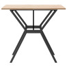 Mesa de comedor marco Y madera maciza pino y hierro 90x90x75 cm 5